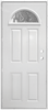 32x76 LH Out Swing Door Decorative Fan Window