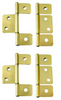 Interior Door Hinge, Package of 6 Non-mortise Brass Finish