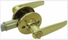 Door Knob Brass Interior Lever Style handle. Privacy Locking