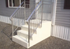 Fiberglass Steps 28" Height 38"x38" Platform. Double Deluxe Rails