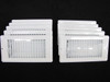4" x 8". White Metal Floor Vent Register.  Lot of 10