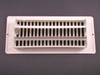 4" x 10". White Metal Floor Vent Register.  Lot of 6