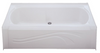 30" x 60" ABS Center Drain Tub & Surround "Package w/install kit" White
