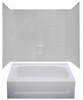 27 x 54 ABS Tub & Surround Package w/Install kit White