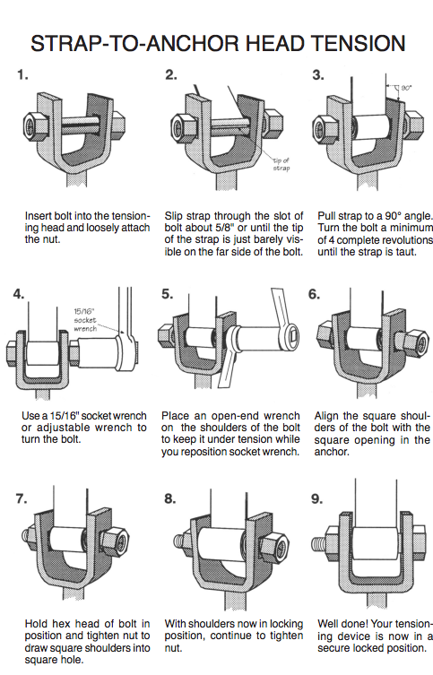 Set of 8 Auger Type Anchors Tie Down Straps & Bolts