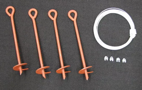 Anchor Kit for storage shed or portable building tie down. MinuteMan.