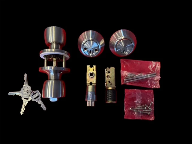 Handle & Deadbolt w/Double Cylinder Deadbolt