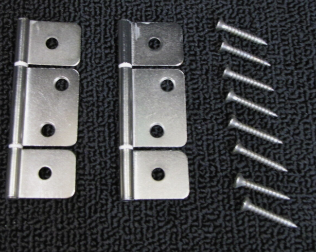 Interior Door Hinge, Package of 6 Non-mortise Stainless Finish