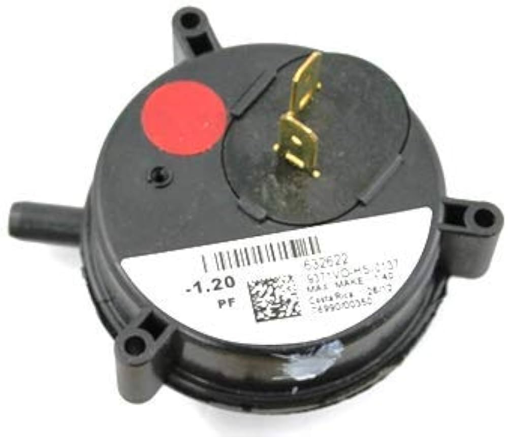 Pressure Switch 1.20 for M760 Models 632622 632624
