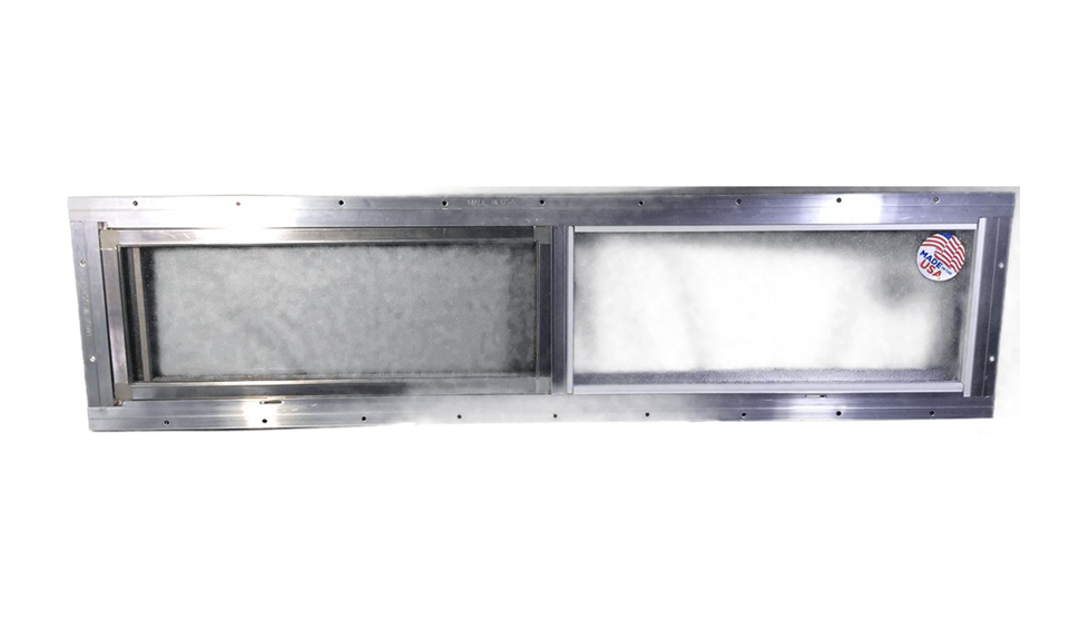 Mobile Home Window. 36" x 8" Aluminum Slider Obscured Glass