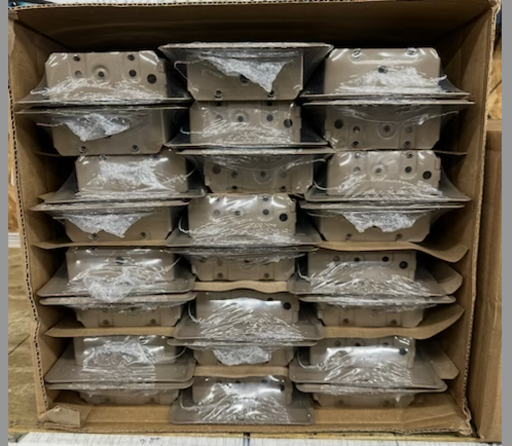 4" x 10" Brown Metal Floor Vent Register.  Case of 24