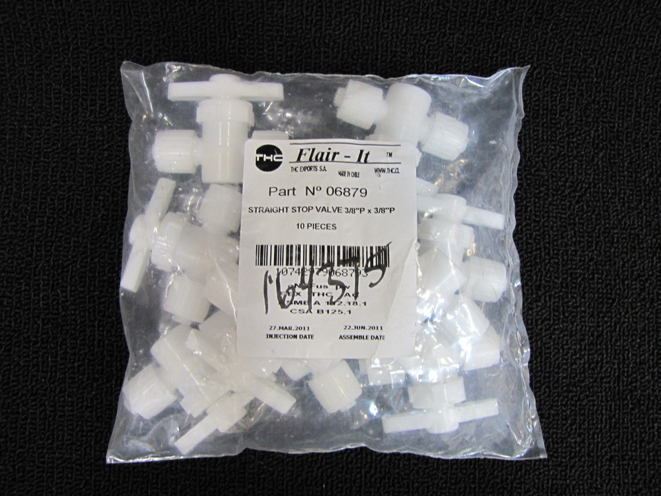 Flair It Shut off Stop Valve RV Marine Mobile Home Plumbing 3/8"x3/8" Use w pex