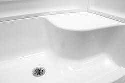 27" x 54" Fiberglass/Acrylic Shower Pan & Surround with/Seat White