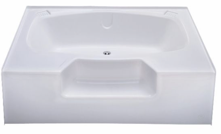 40" x 54" ABS Garden Tub & Surround Package "W/install kit" White