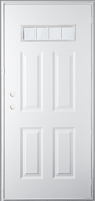 32x72 LH Out Swing Door 4-Lite Window
