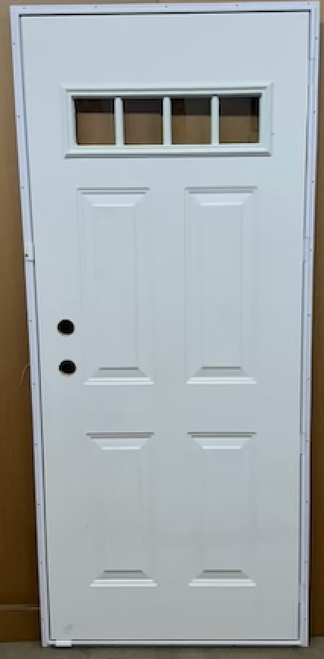 34x76 RH Out Swing Door 4-Lite Window