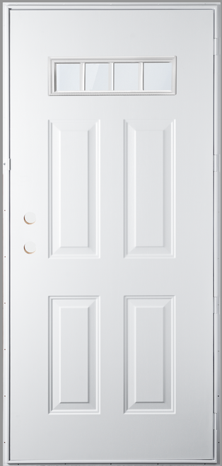 34x76 RH Out Swing Door 4-Lite Window