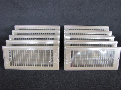 4" x 10" Brown Metal Floor Vent Register.  Lot of 10