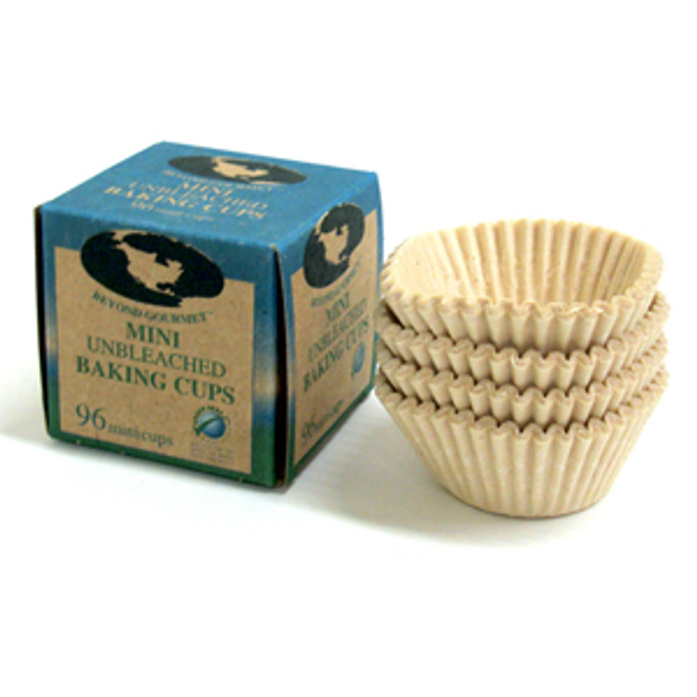Mini unbleached Baking Cups: 96