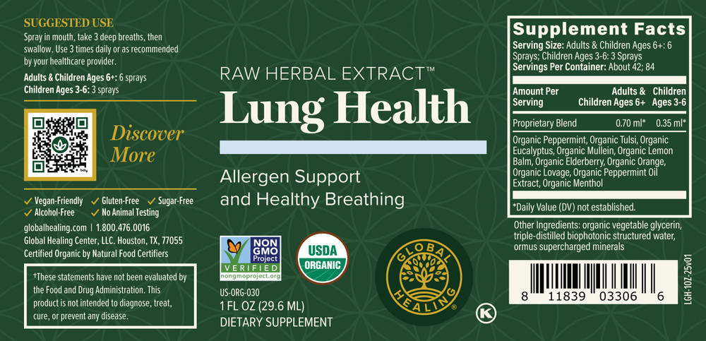 Lung Health: 1 fl oz (29.6mls) 