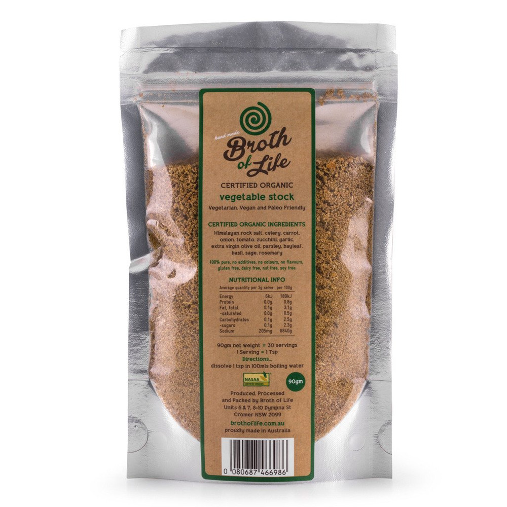 Organic Dehydrated VEGETABLE Stock 90grams GAPS Diet Australia Pty Ltd