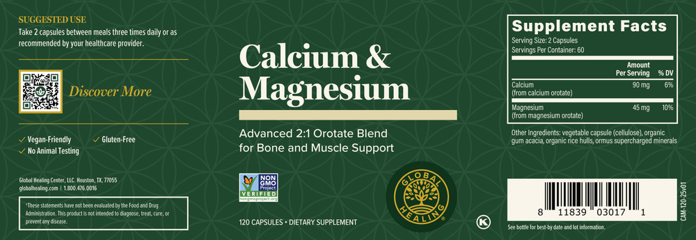 Calcium and Magnesium: 120 Veg Capsules 