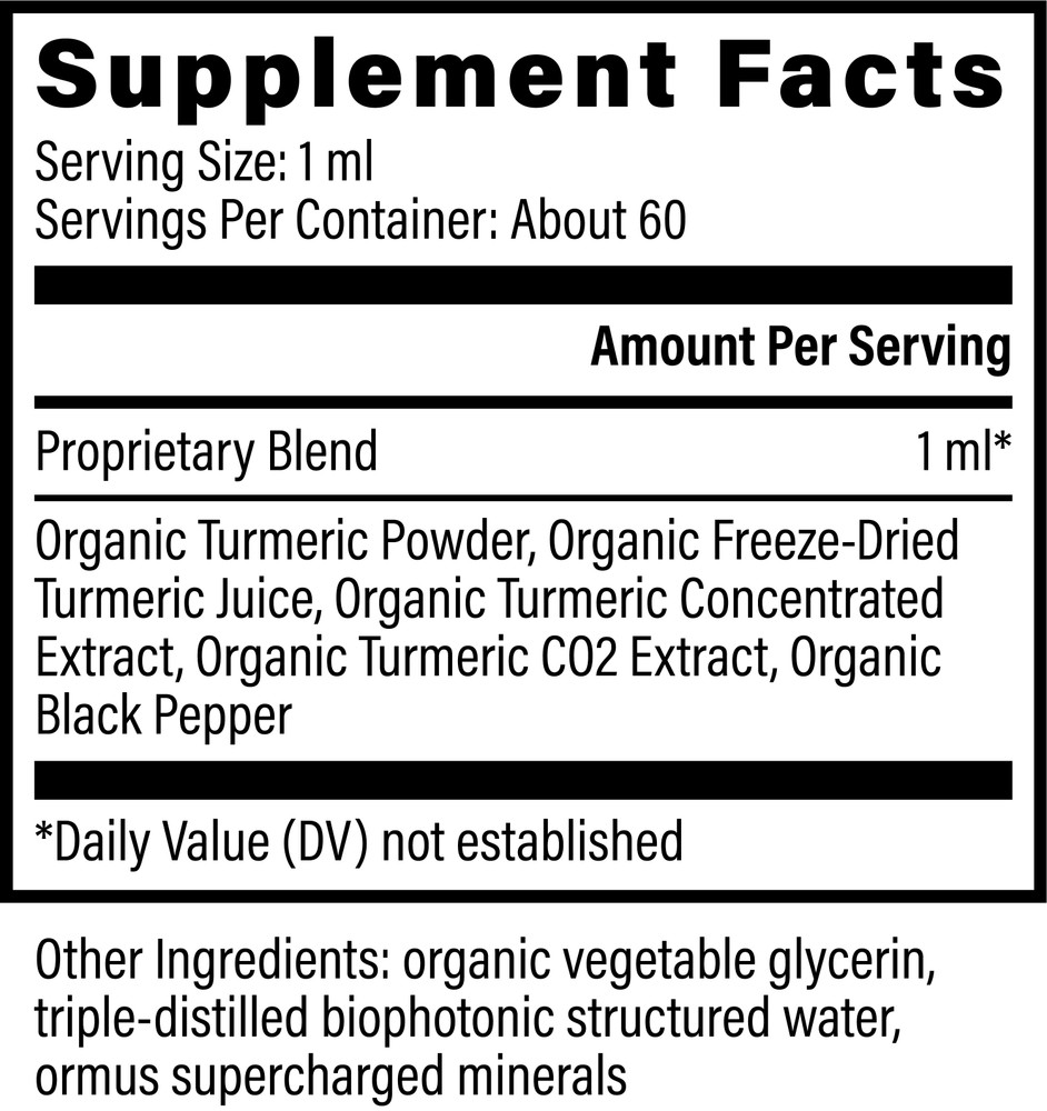 Turmeric with CO2 Extract and Black Pepper: 2fl oz ( 59.2mls) 