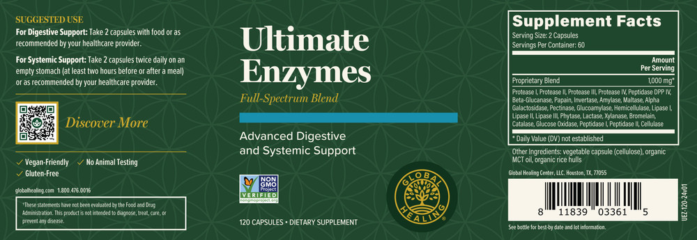 Ultimate Enzymes: 120 Capsules
