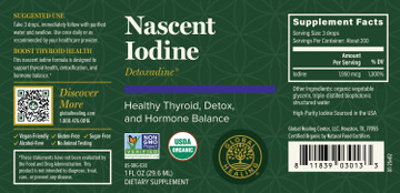  Nascent Iodine Detoxadine: 1 fl oz (29.6mls)  