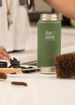 Klean Kanteen 4 Piece Bamboo & Palm Bottle Brush Set 