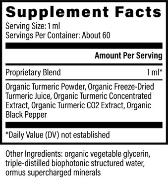 Turmeric with CO2 Extract and Black Pepper: 2fl oz ( 59.2mls) 