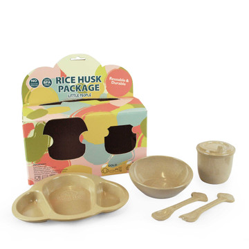 Eco Rice Husk Little People 5 Piece Dinner Set
