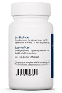 Zinc Picolinate 25mg - 60 capsules