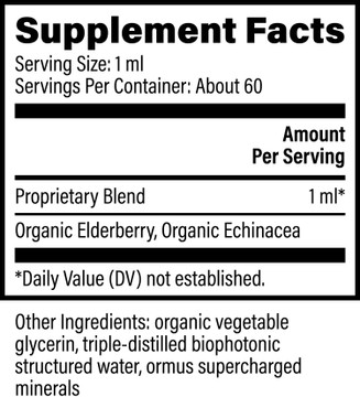Elderberry and Echinacea: 2 fl oz(59.2mls) 