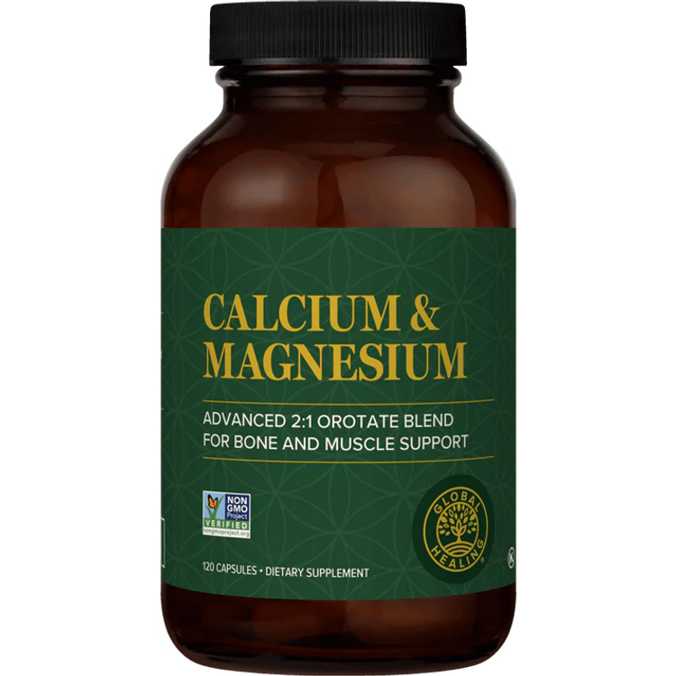 Calcium and Magnesium - Advanced 2:1 Orotate Blend -120 Veg Capsules - Buy Bulk & Save