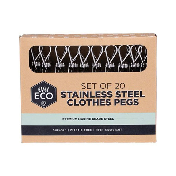 EVER ECO Stainless Steel Clothes Pegs: 20pack
