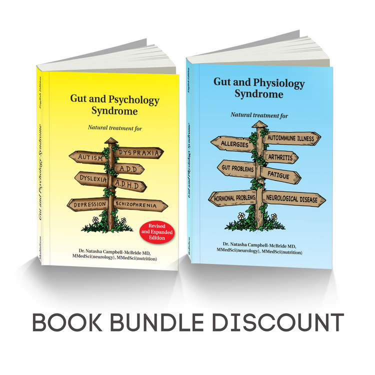 GAPS Book Bundle - Gut and Psychology Syndrome Revised & Expanded  Edition and  Gut and Physiology Syndrome: 520 Pages