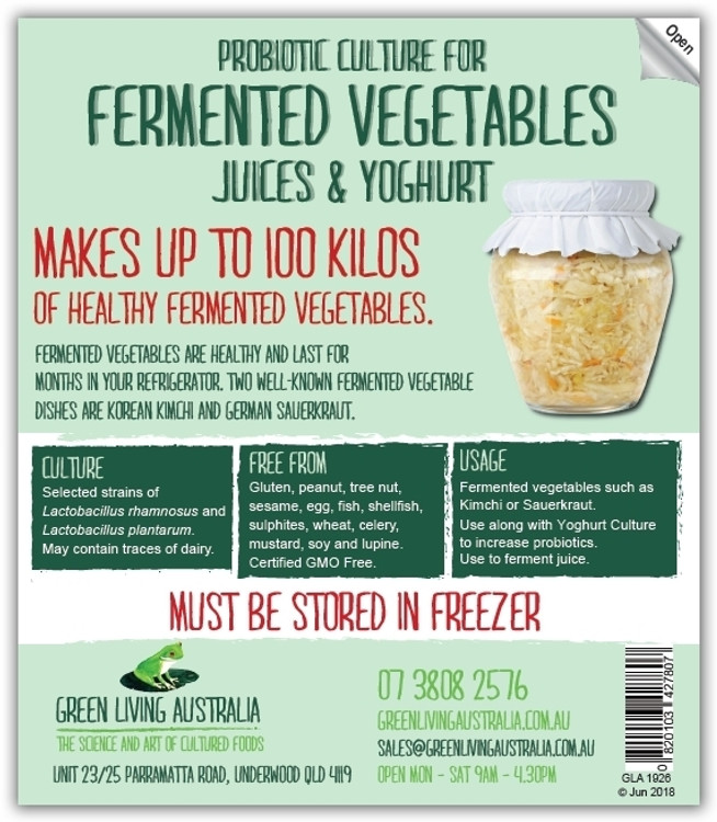 Probiotic Vegetable & Dairy Culture: 100kgs