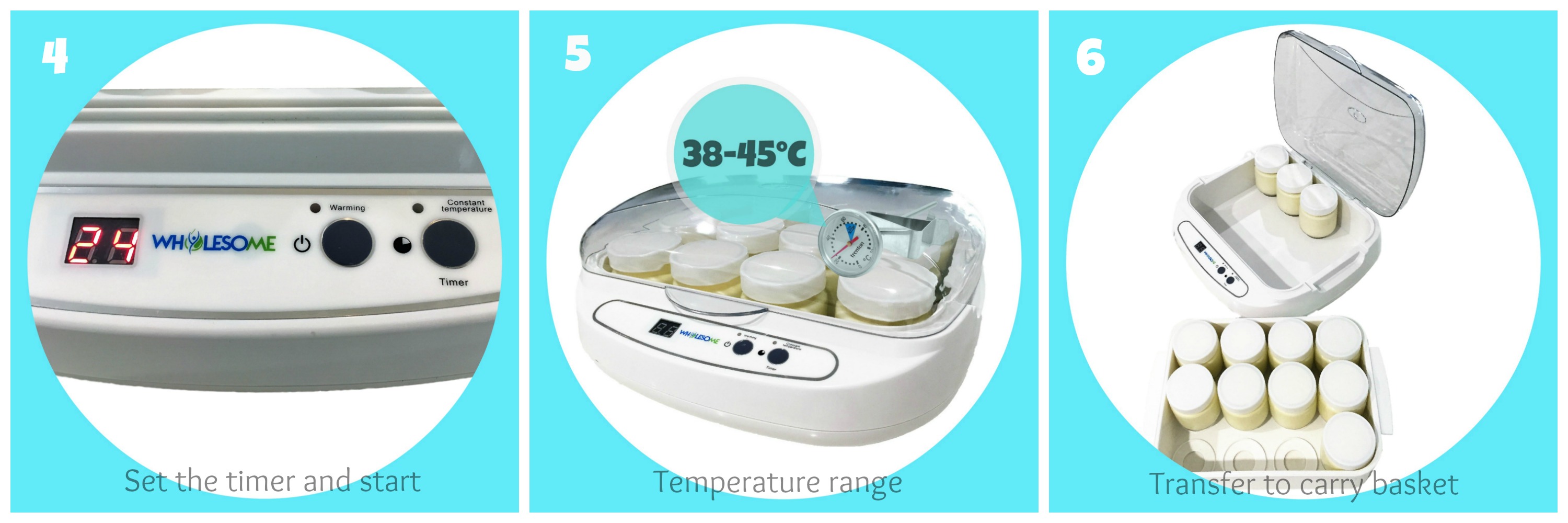 Wholesome 'me' Yoghurt Maker 24 hr Fermentation GAPS Diet Australia