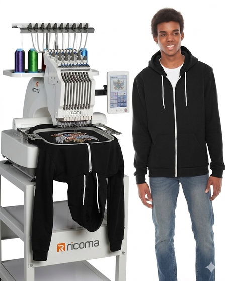 Embroidery Zipper Hoodie