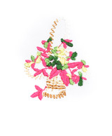 Boxed Embroidered Flower-Baskets Ladies' Cotton Handkerchiefs WEH3604