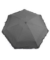 Polka-Dots Compact Solid Color Ruffled Trim Umbrella UC5331