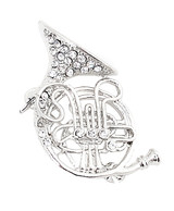 Brooch - French Horn Silver IMBCBR09211