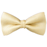 Men's Basket Weave Yellow Banded Bow Tie