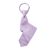 Boy's Purple  Geometric/Polka Dot Zipper Tie - MPWZ3303-PR4-17