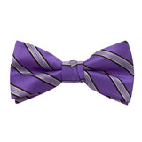 Boy's 1.75" Polyester Woven Banded Bow Ties PUR10