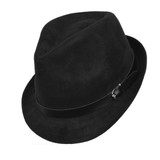 6pc Men's Black Poly/Cotton Westend Fedora Hats