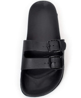 boxed-gifts Men's Comfort Buckled Sandals (8, Black)
