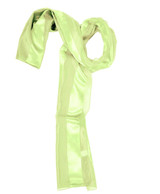 Solid Polyester Satin Scarf, LIME GREEN