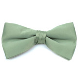 Classic Solid Poly Satin Boy's Clip on Tie-Sage